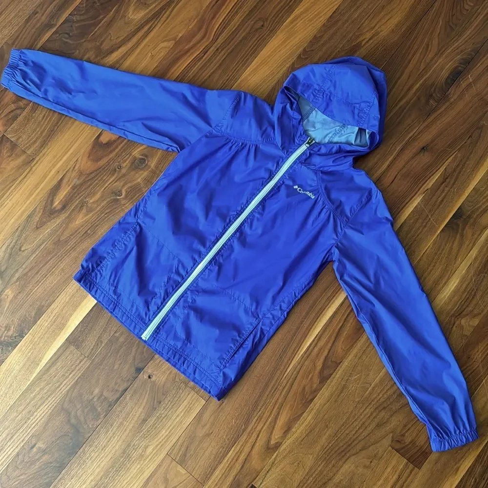 Columbia Jacket Windbreaker sz Large 14/16 Royal Purple